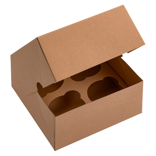 6 Packs: 3 ct. (18 total) Kraft Cupcake Boxes by Makery®